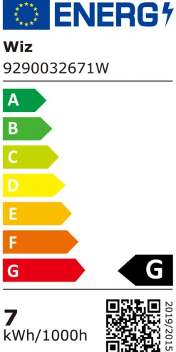 WiZ Slimme LED-Lamp E27 40W Filament A60 Gekleurd en Wit Licht Transparant
