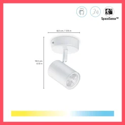 WiZ Slimme LED-Opbouwspot Draaibaar 5W Warm tot Koelwit Licht Imageo Wit