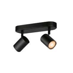 WiZ Slimme LED-Opbouwspot Draaibaar 5W Gekleurd en Wit Licht Imageo Zwart 2st