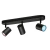 WiZ Slimme LED-Opbouwspot Draaibaar 5W Gekleurd en Wit Licht Imageo Zwart 3st
