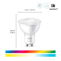 WiZ Slimme LED-Spot GU10 50W Wit Licht Mat 2st