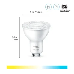 WiZ Slimme LED-Spot GU10 50W Wit Licht Mat