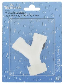 Y-stuk kunststof 3/4'' Binnendraad x 3/4'' buitendraad
