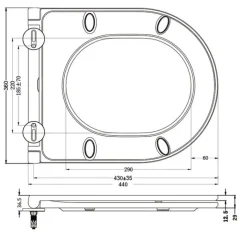 Zensit Toiletzitting Softclose Quick Release Glanzend Wit