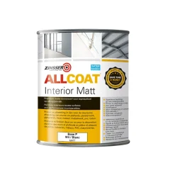Zinsser Allcoat Interior Mat Wit/Base P 1L